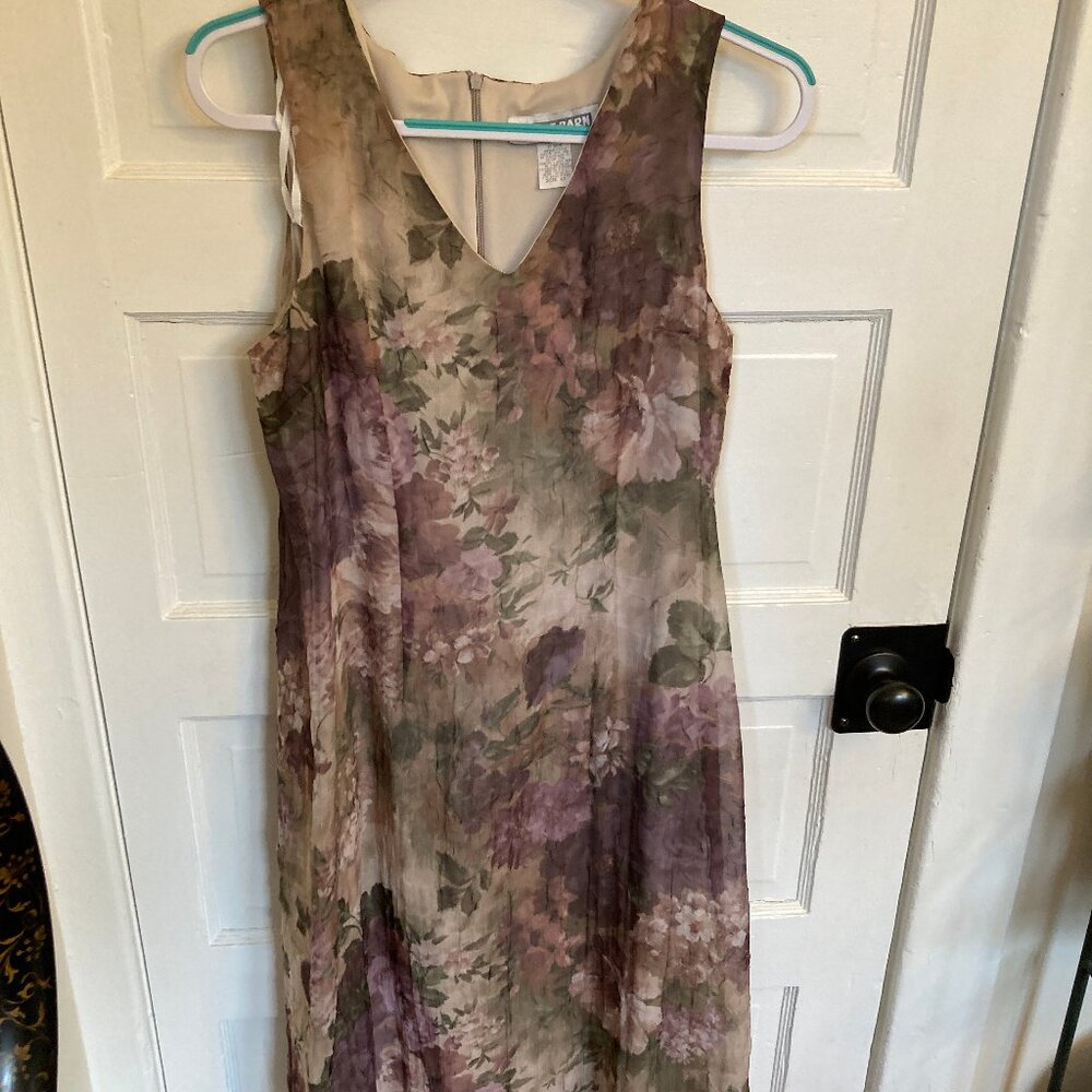 NWOT- Dress Barn Mauve and Olive Floral Maxi Dress